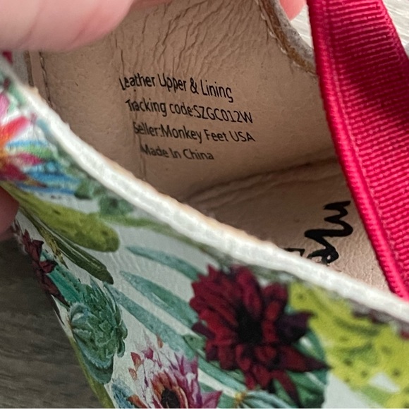 Monkey Feet Cactus Floral 2-3y Ballet Flats - Picture 9 of 10